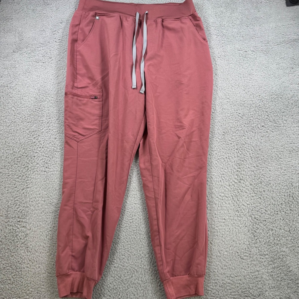 FIGS Zamora High Fionx Jogger Scubs‎ Mauve Rose Size XL High Waisted Pants